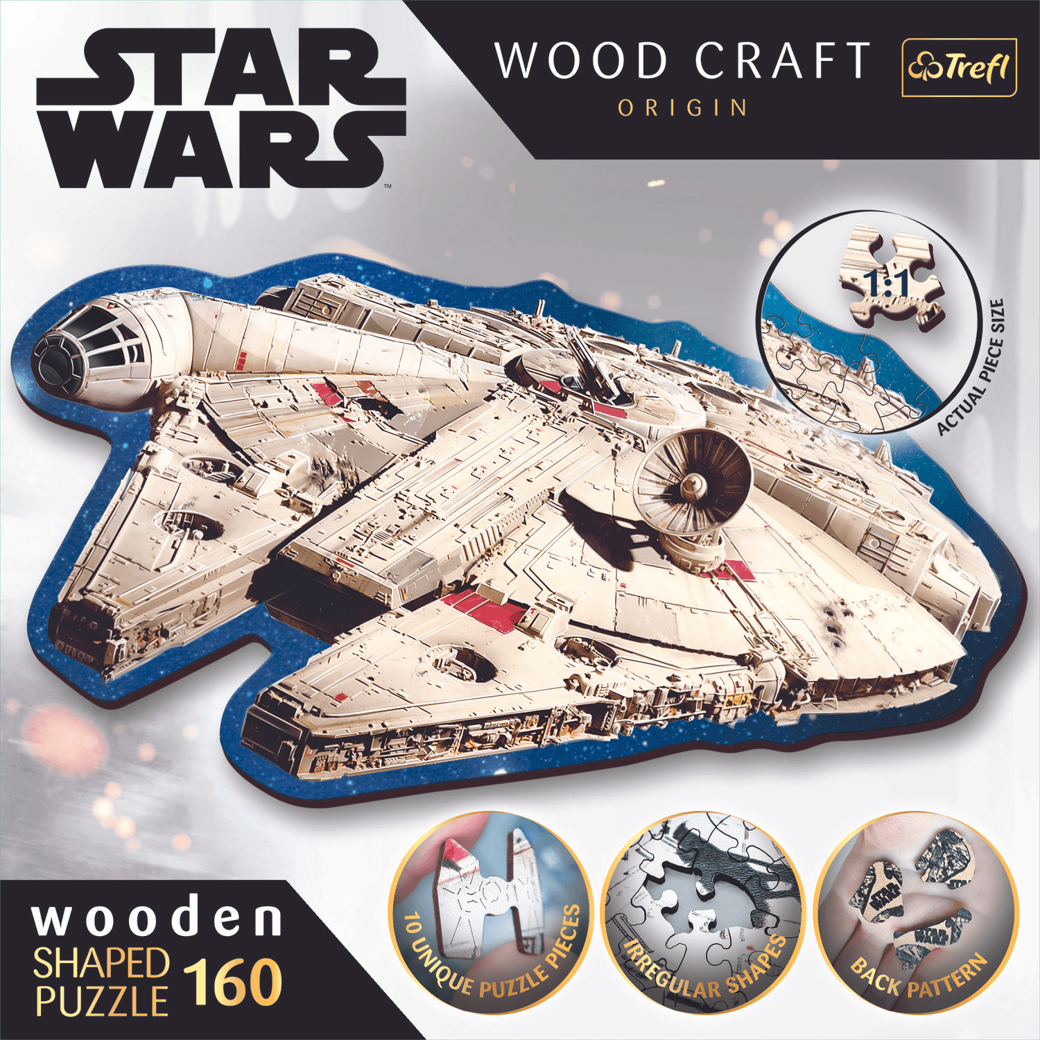 Star Wars - Millennium Falcon | Holz Puzzle 160-Holzpuzzle-TREFL--