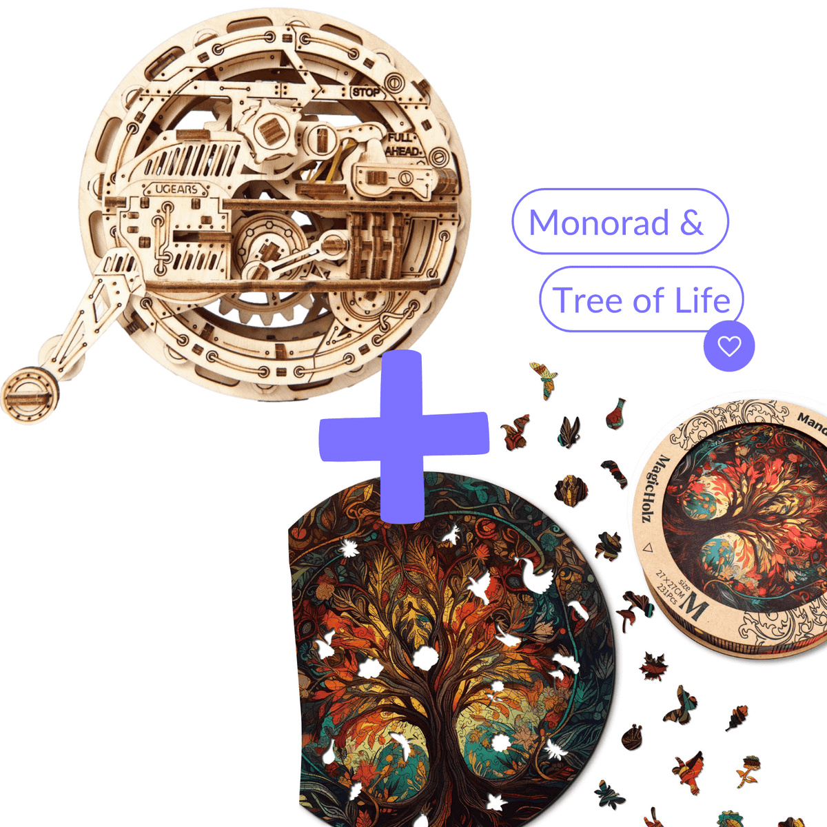 Monorad & Tree of Life M-Puzzle mécanique en bois-MagicHolz--