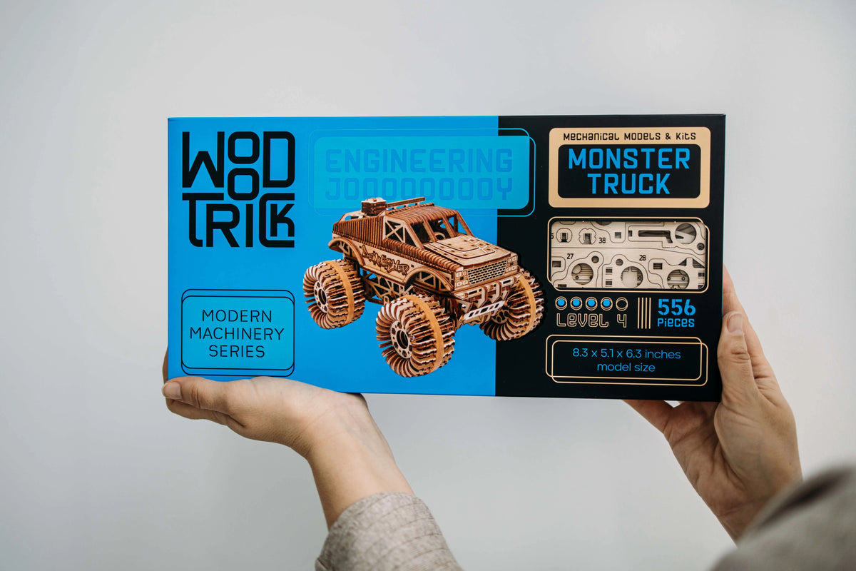 Monster Truck-Mechanical Wooden Puzzle-WoodTrick--