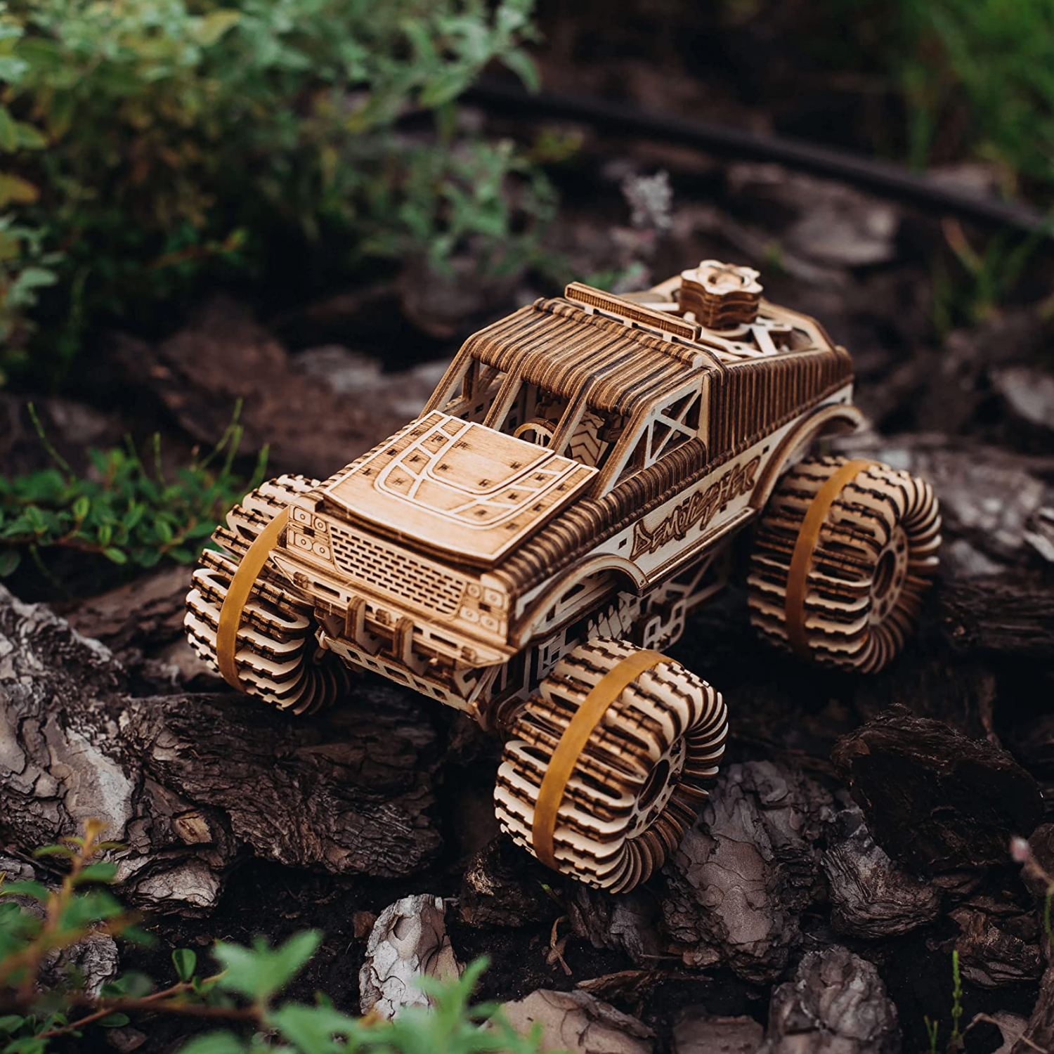 Monster Truck-Puzzle mécanique en bois-WoodTrick--