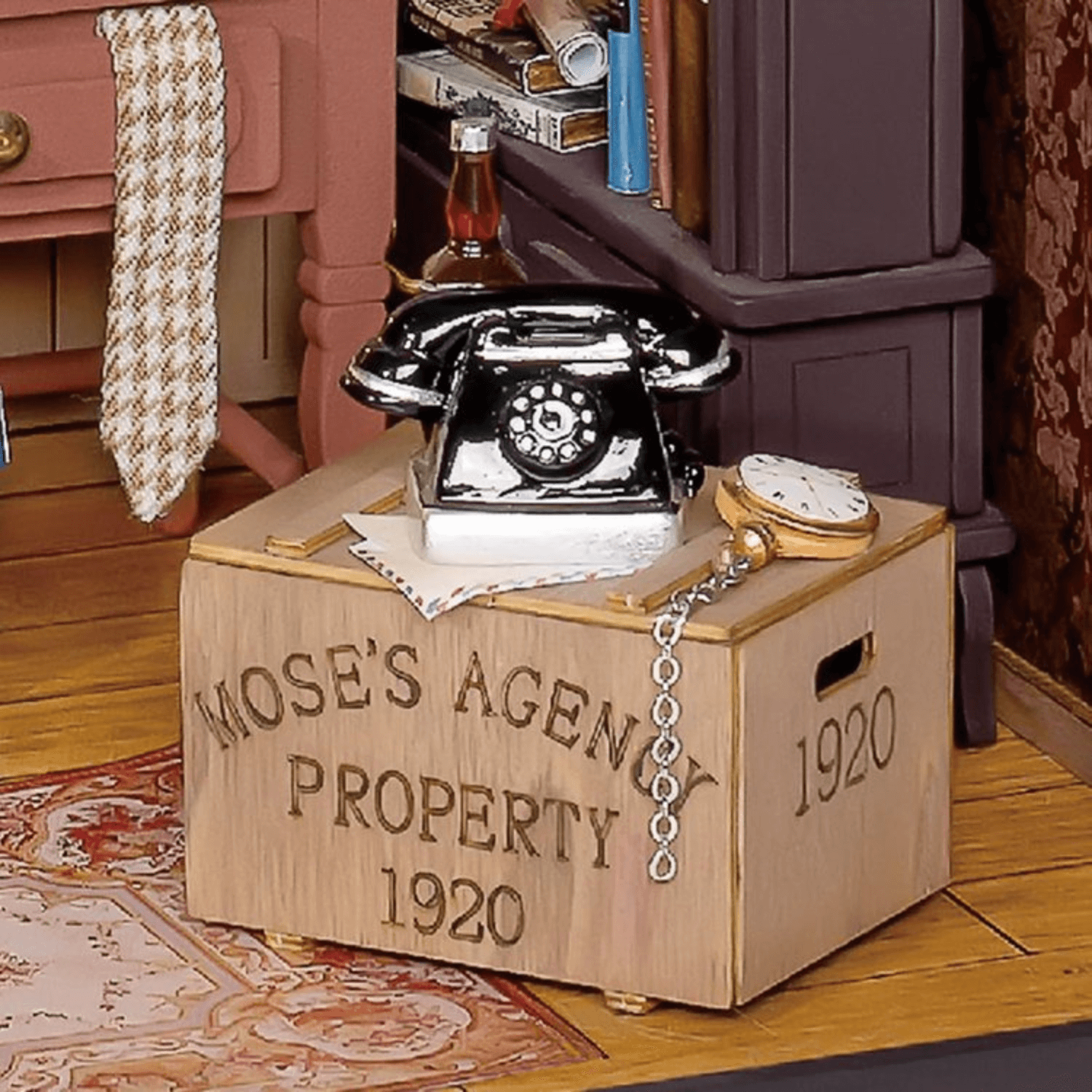 Mose's Detective Office Miniature House Robotime--