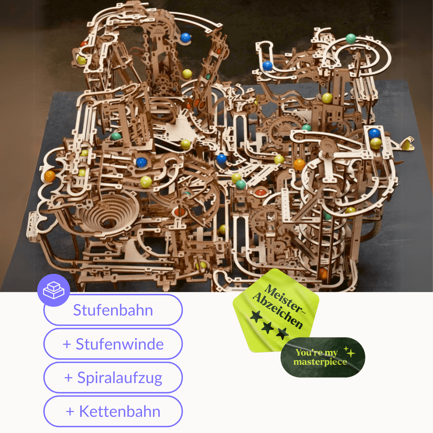 Mega-Murmelbahn | Bundle-3D Puzzle-Ugears--