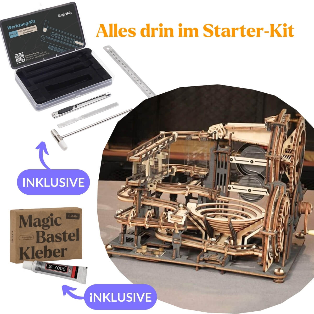 Night City marble run – let the marbles roll, clear your head Robotime mechanical wooden puzzle