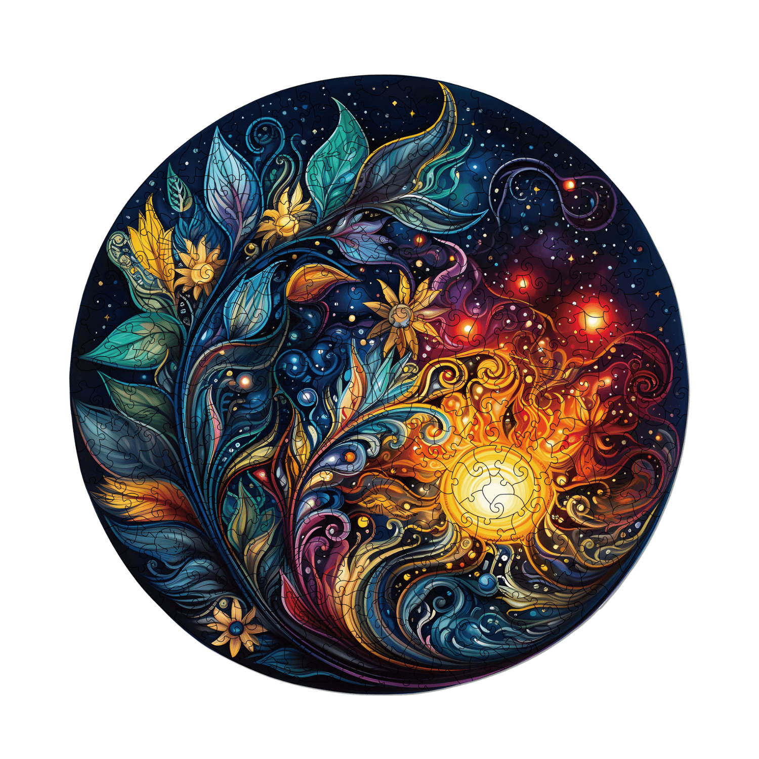 1000 Teile Holzpuzzle Für Erwachsene – Galaxie Mandala Design | Herausfordernd & Als Wanddekoration Nutzbar