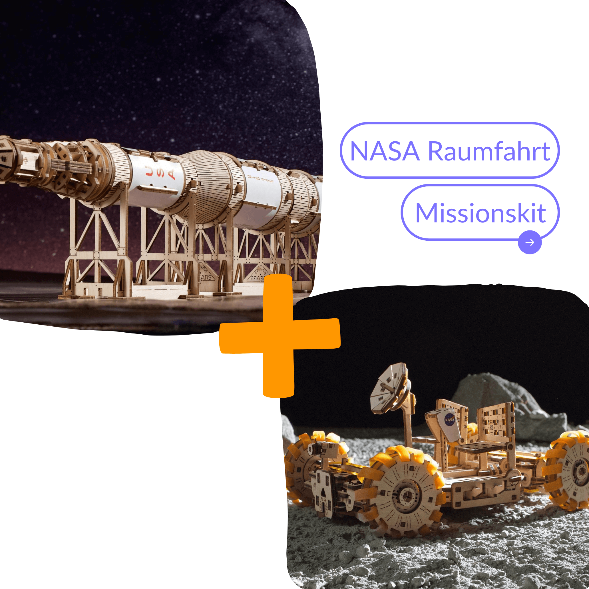 NASA Raumfahrt Missionskit | Bundle-Mechanisches Holzpuzzle-Ugears--