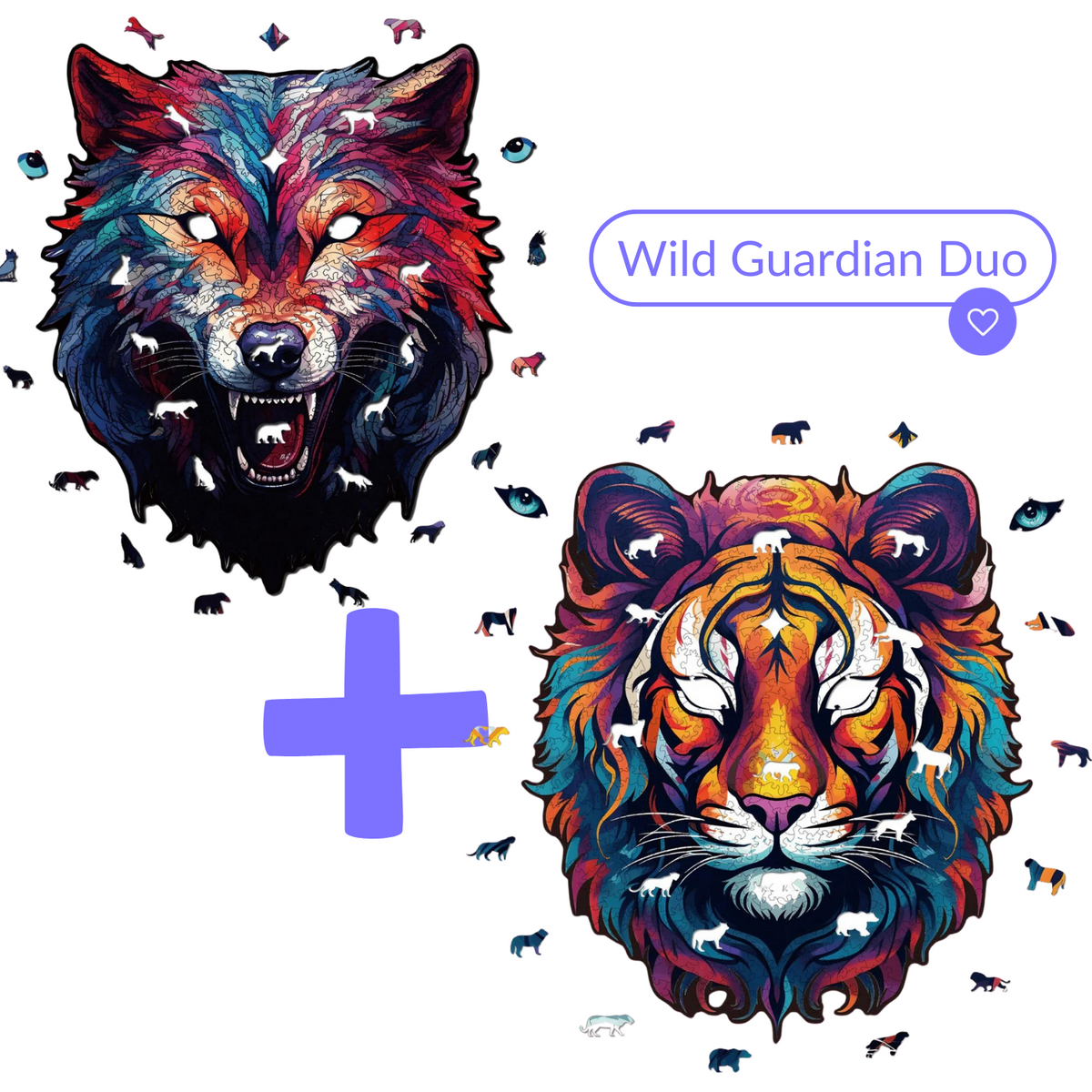 Wild Guardian-M | Bundel-Mechanische Houten Puzzel-MagicHolz--