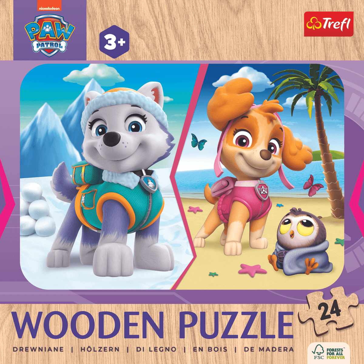 Paw Patrol Girls - Wooden Puzzle Junior 24 wooden puzzles-TREFL--
