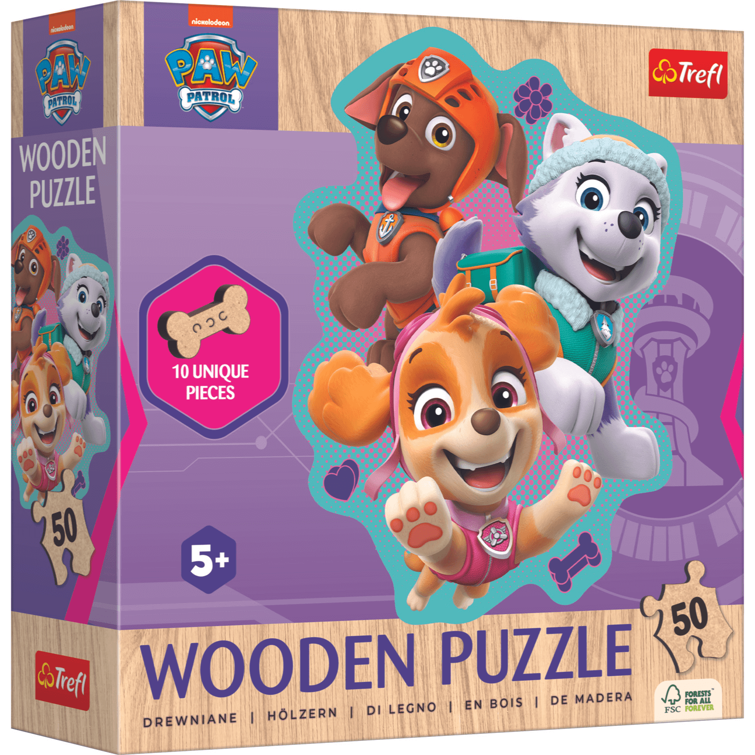 Paw Patrol Crew | wooden jigsaw puzzle-TREFL--