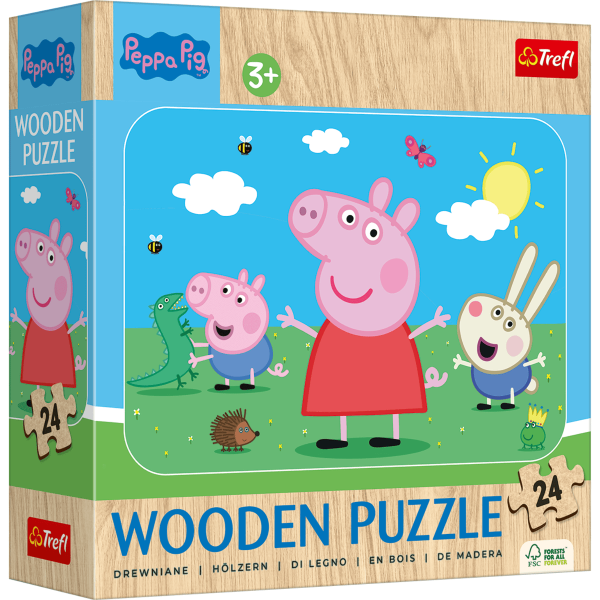 Peppa Pig | Puzzle en bois Junior 24-Puzzle en bois-TREFL--