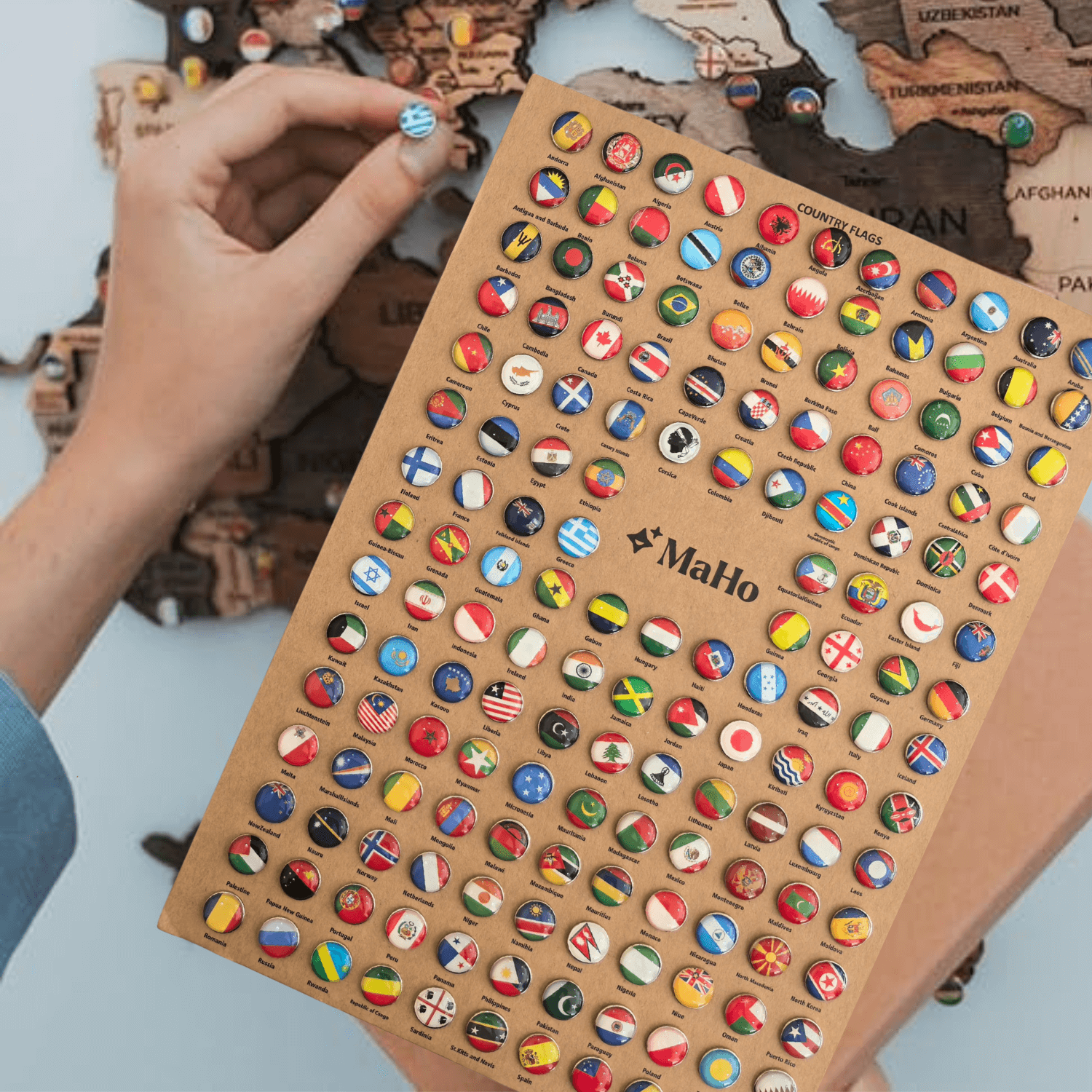 World map pins | pin flags DIY accessories MagicHolz