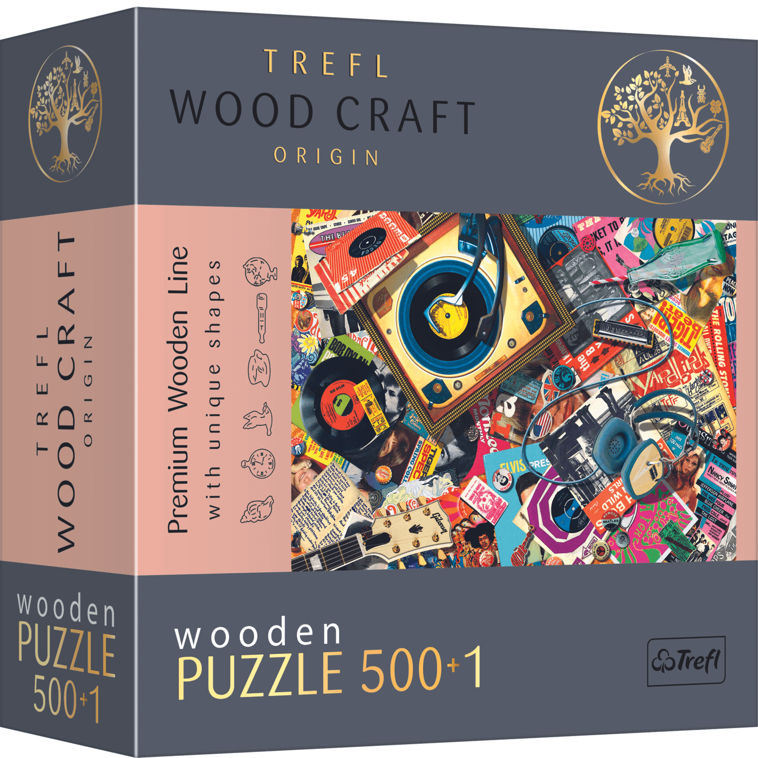 Die Welt der Musik | Holz Puzzle 500+1-Holzpuzzle-TREFL--