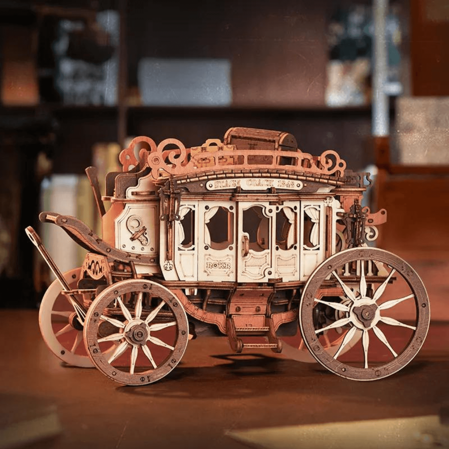 Stagecoach 📯 | Musical Clock-Mechanical Wooden Puzzle-Robotime--