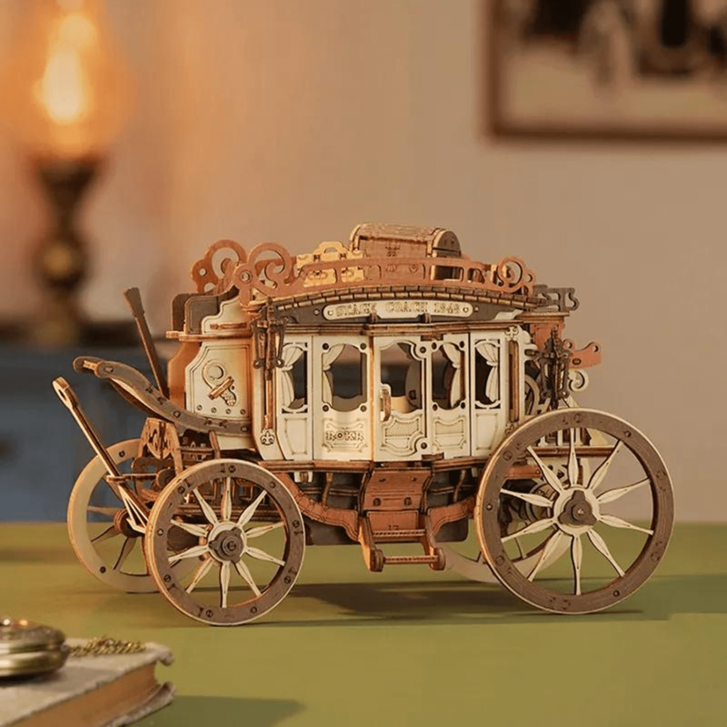 Stagecoach 📯 | Musical Clock-Mechanical Wooden Puzzle-Robotime--