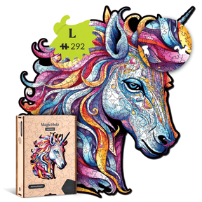 Rainbow Unicorn | Licorne 🦄-Puzzle en bois-MagicHolz-RainbowUnicornL-98925395905