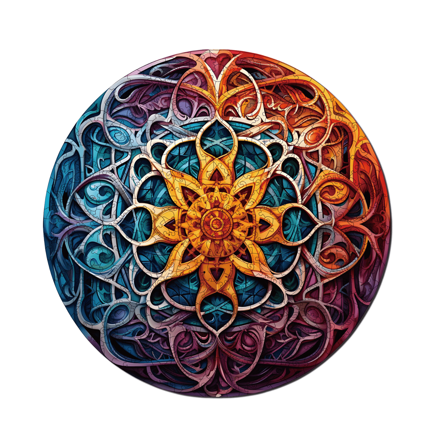 Reichtum & Kolibris Mandala Set-Mechanisches Holzpuzzle-Robotime--