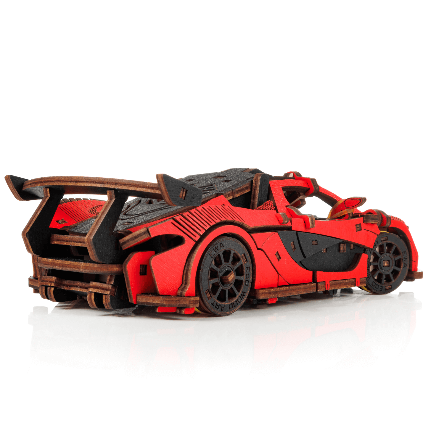 Racewagen | Racewagen-3D Puzzel-Eco-Hout-Kunst...