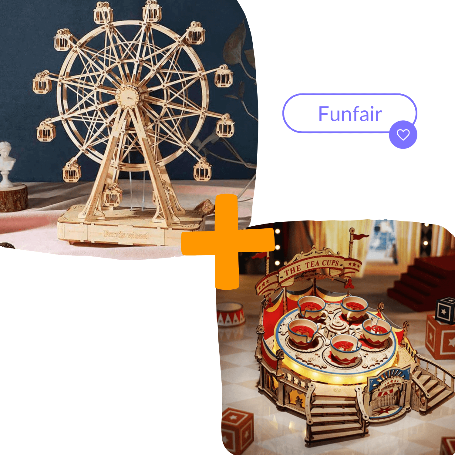 Funfair | Bundle 🎡-Puzzle mécanique en bois-Robotime--