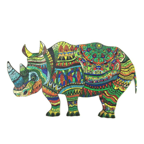 Watchful rhino wooden puzzle-MagicHolz--
