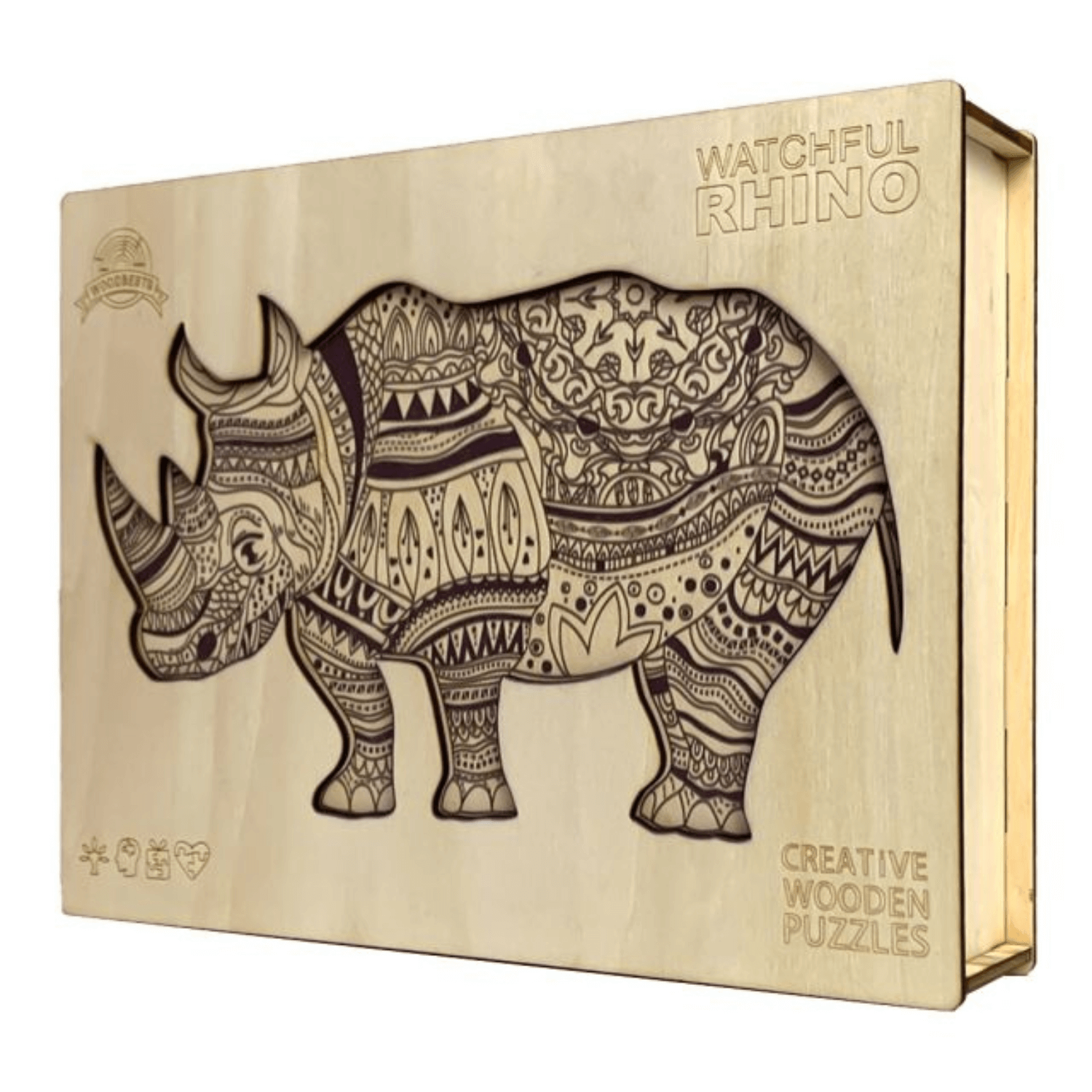 Watchful rhino wooden puzzle-MagicHolz--