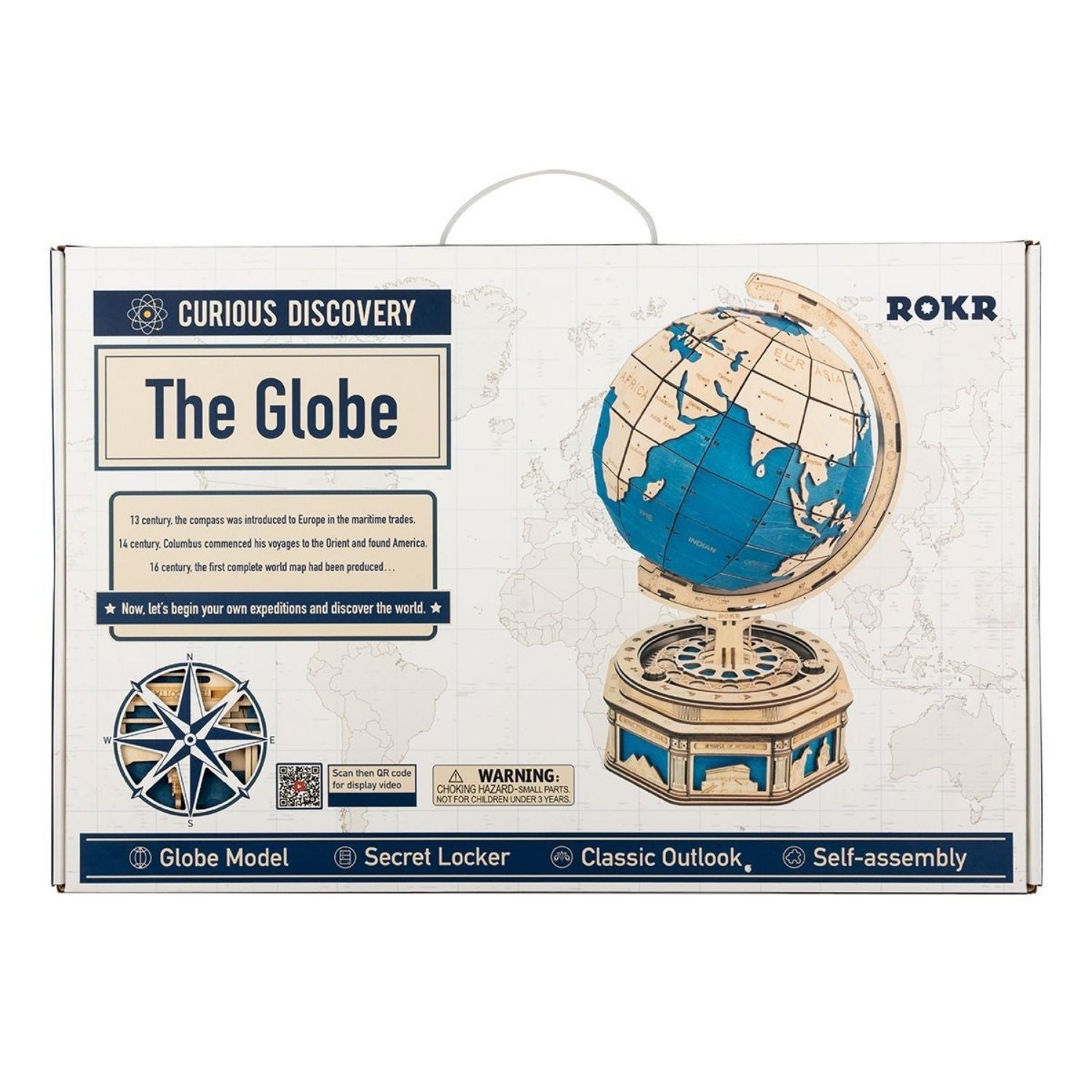 3D Globe Kit-Mechanical Wooden Puzzle-Robotime--