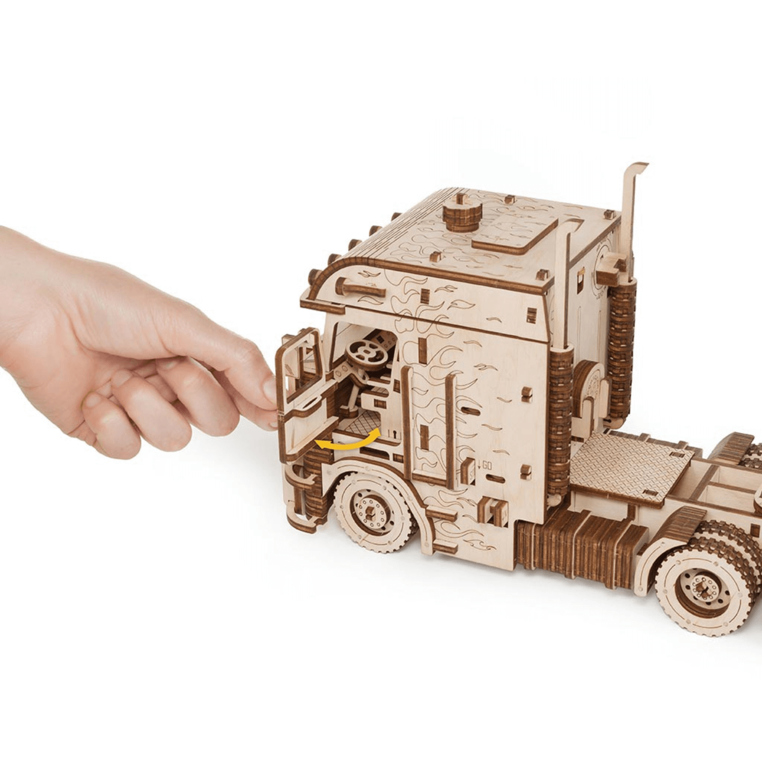 ROAD KING | LKW | Aufleger-Mechanisches Holzpuzzle-Eco-Wood-Art--