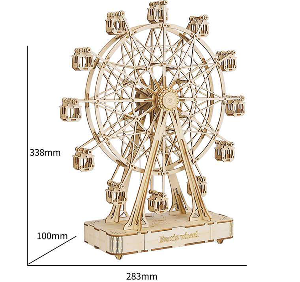 Mechanical Music Box - Ferris Wheel-Mechanical Wooden Puzzle-Robotime--