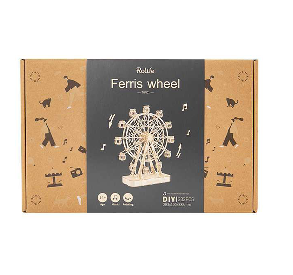 Mechanical Music Box - Ferris Wheel-Mechanical Wooden Puzzle-Robotime--