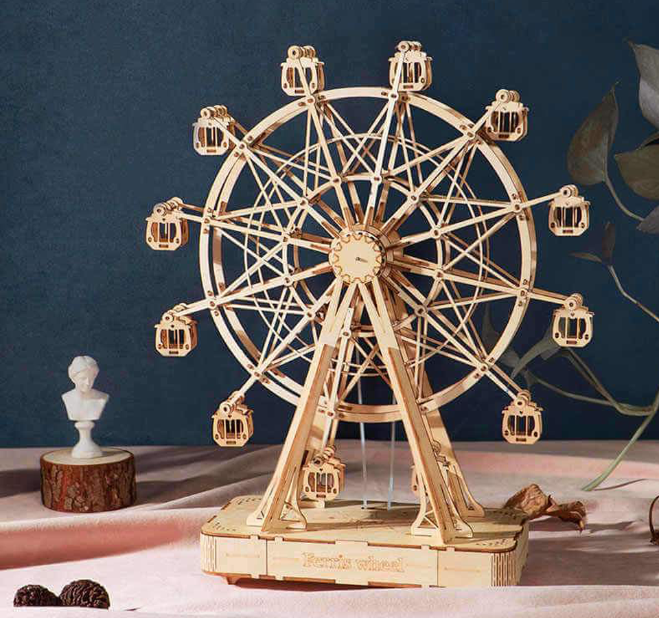 Mechanical Music Box - Ferris Wheel-Mechanical Wooden Puzzle-Robotime--