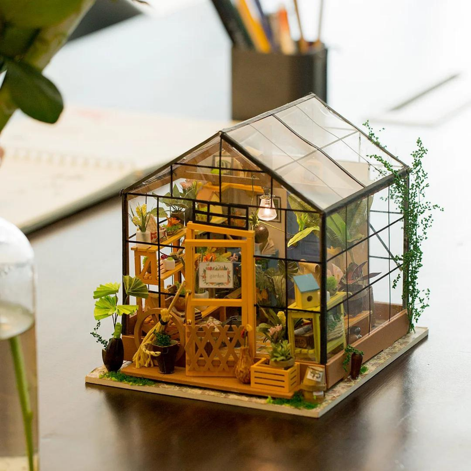 Cathy's Flower House (Greenhouse)-Miniature House-Robotime--