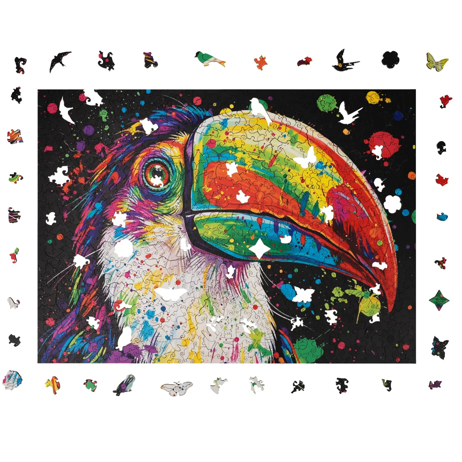 Bunter Tukan Holzpuzzle (2D) MagicHolz