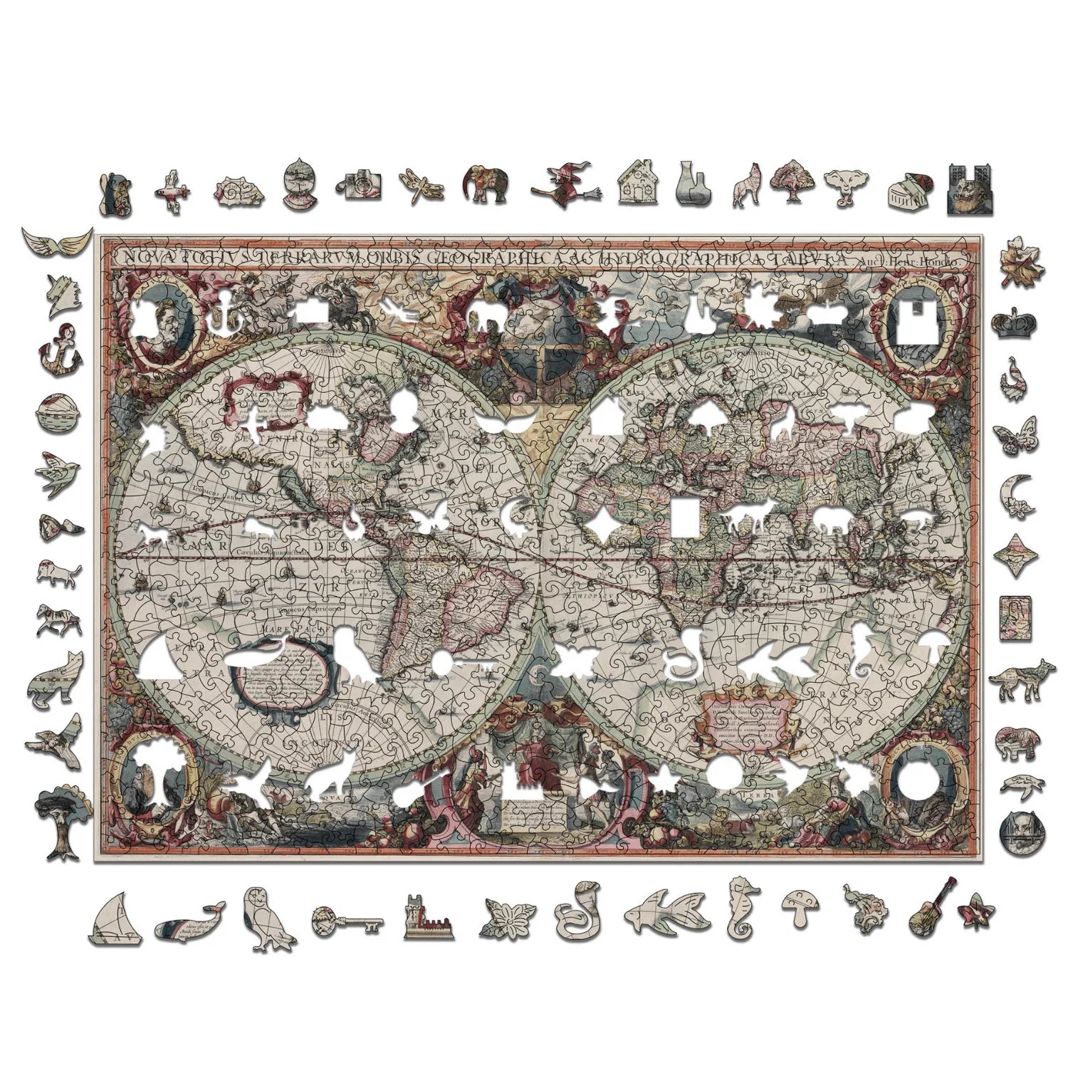 Carte du monde antique | Henricus Hondius