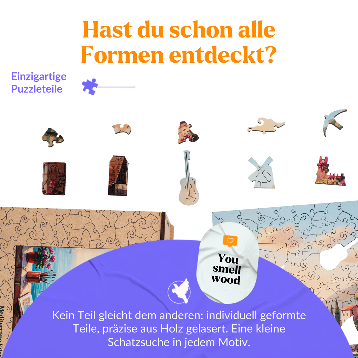 Houten puzzel 'Mediterrane kust' (2D) MagicHolz