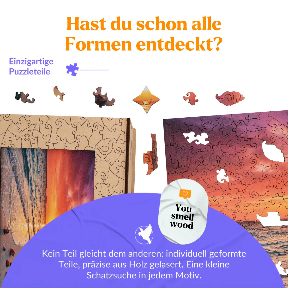Houten puzzel ‘Zonsondergang aan zee’ (2D) MagicHolz