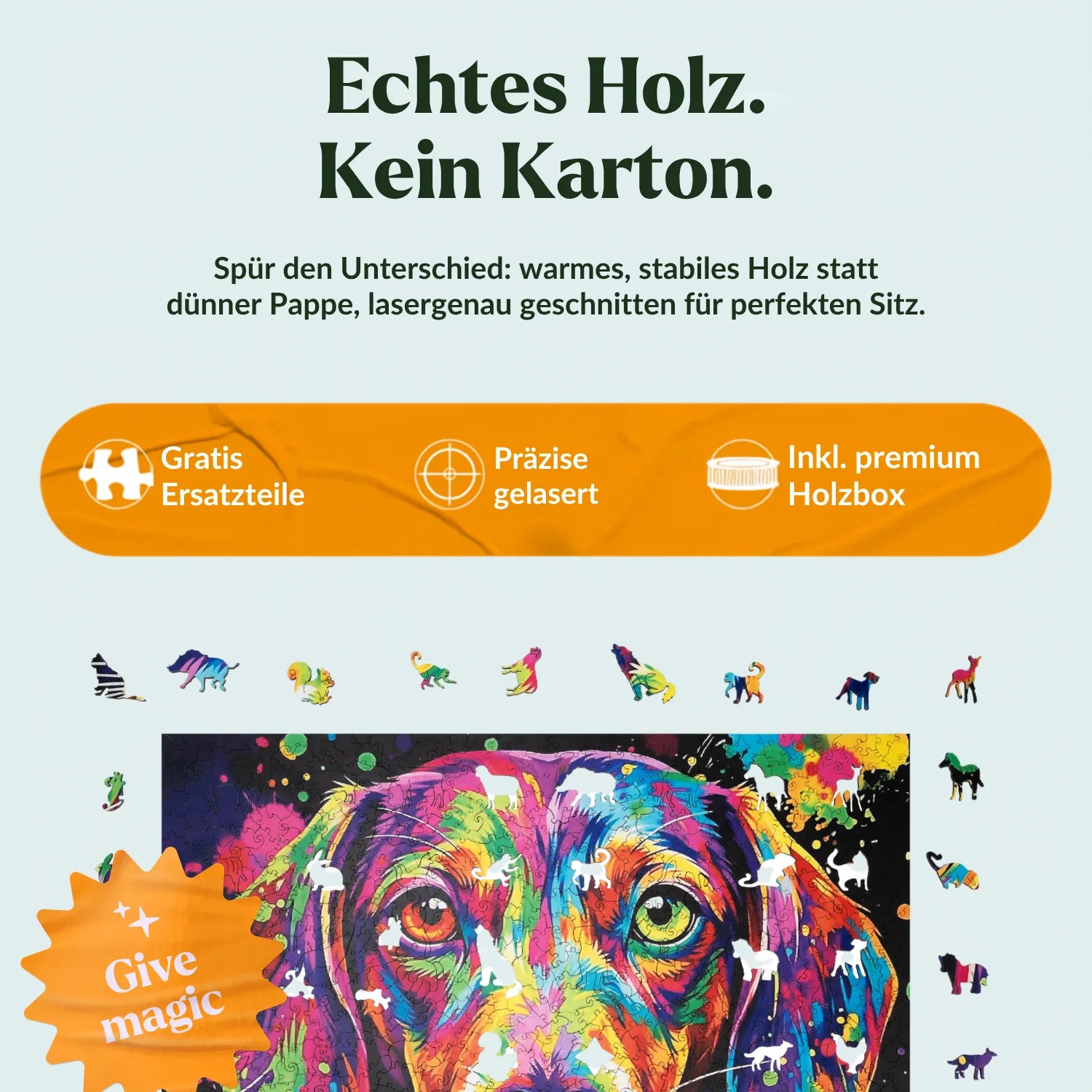 Colorful Dachshund Wooden Puzzle (2D) MagicHolz