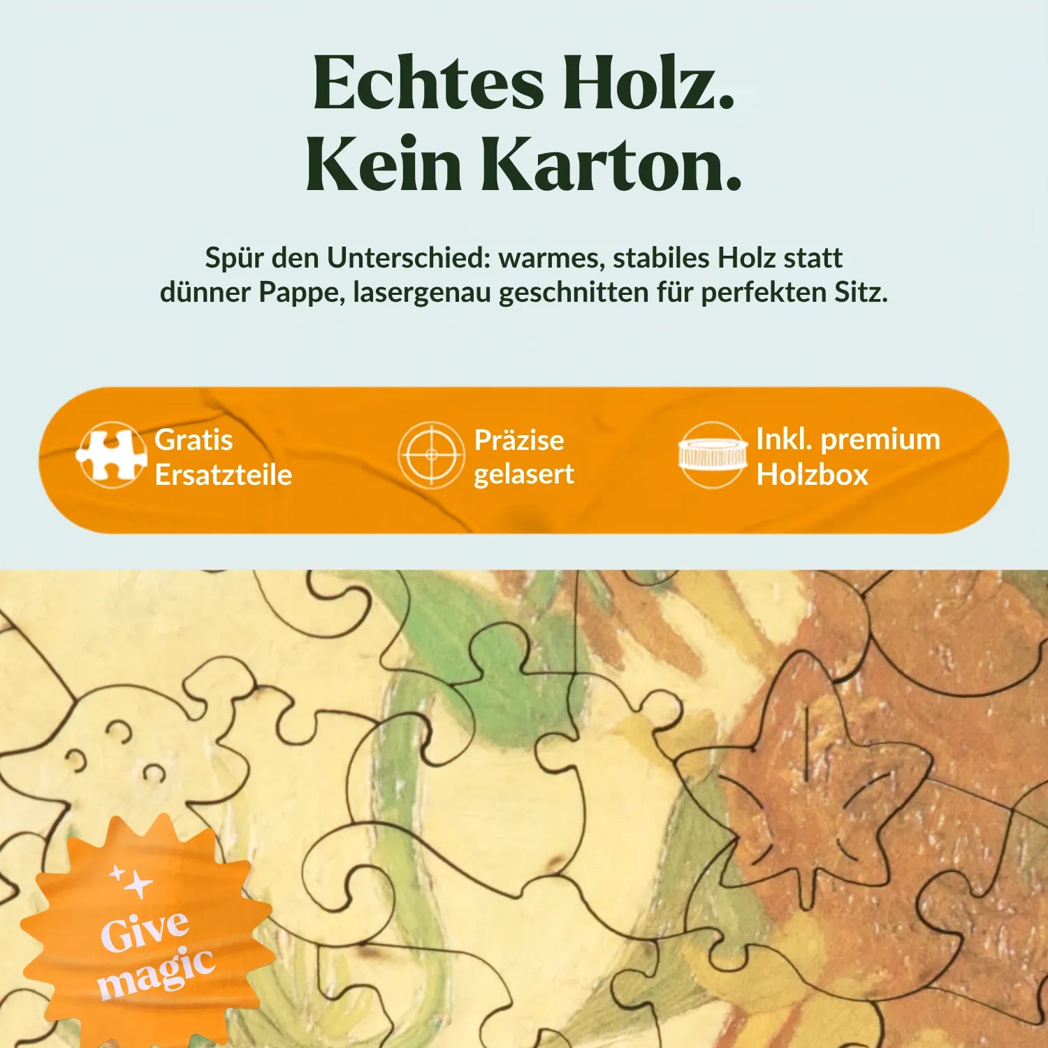Sunflowers | Vincent van Gogh Wooden Puzzle (2D) MagicHolz