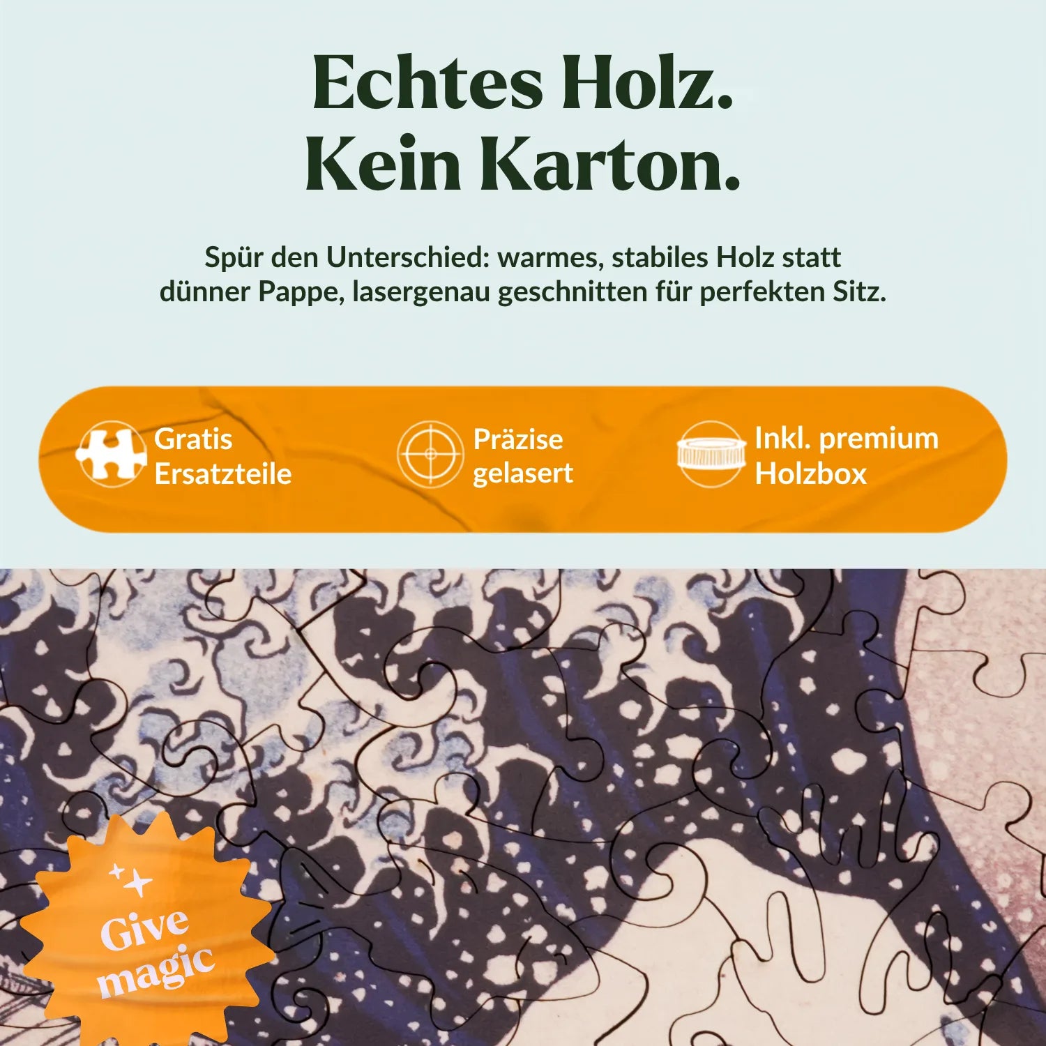 The Great Wave off Kanagawa | Katsushika Hokusai Wooden Puzzle (2D) MagicHolz