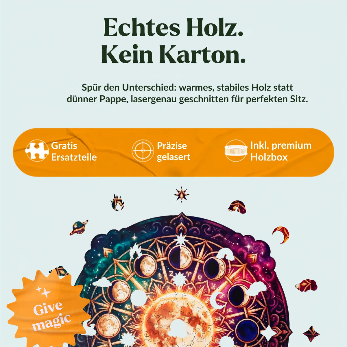 Moon Phases Mandala Wooden Puzzle (2D) MagicHolz