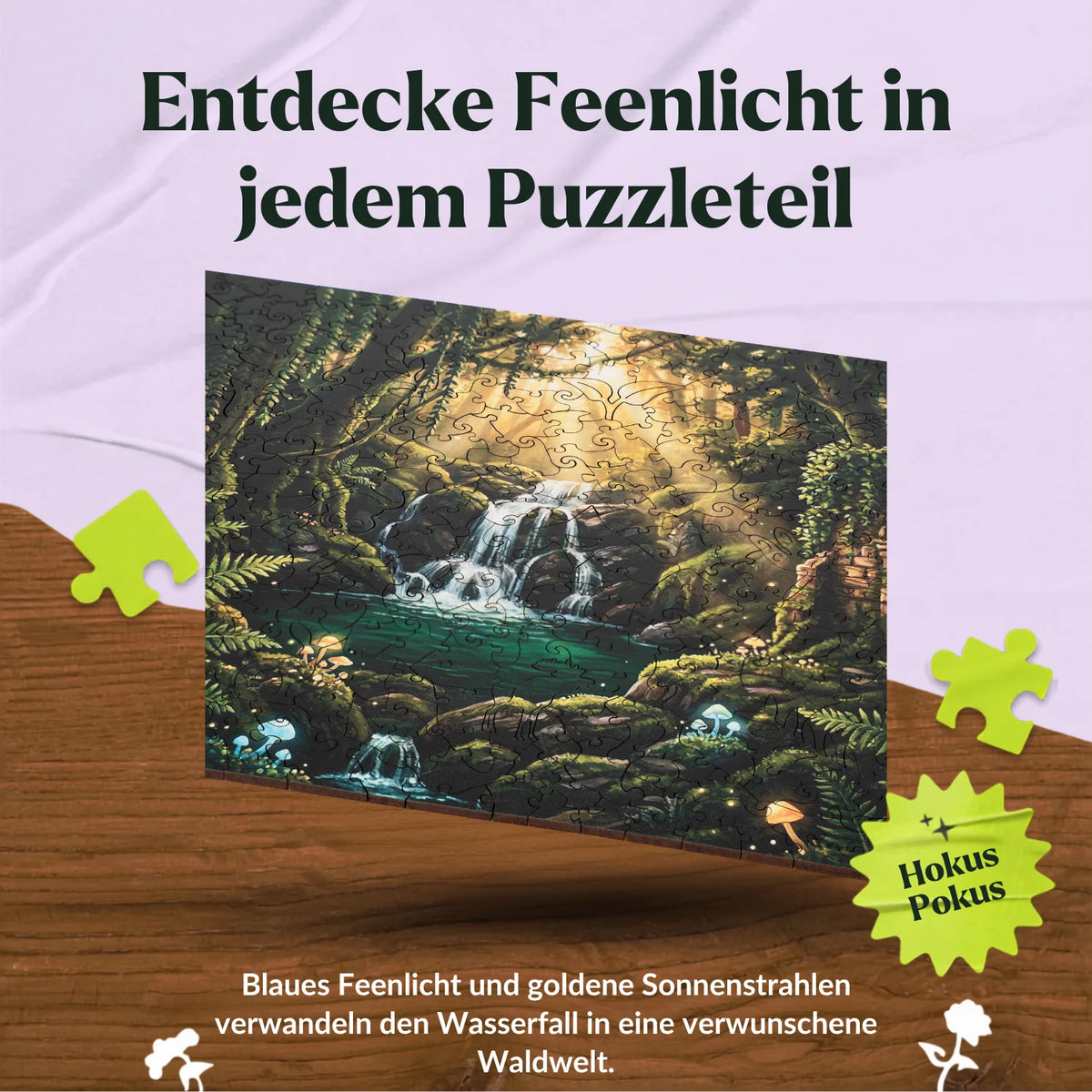 Mystical Waterfall Wooden Puzzle (2D) MagicHolz