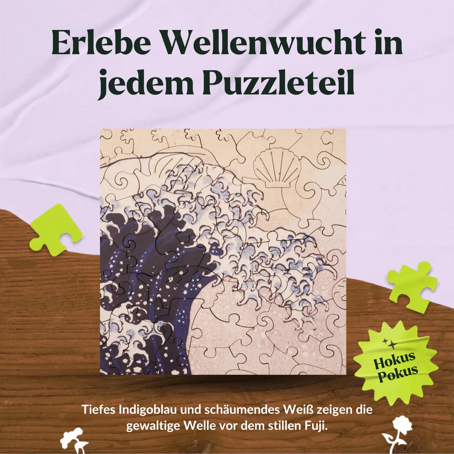 The Great Wave off Kanagawa | Katsushika Hokusai Wooden Puzzle (2D) MagicHolz