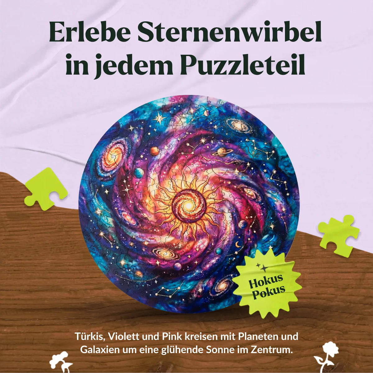 Star Swirl Mandala Wooden Puzzle (2D) MagicHolz