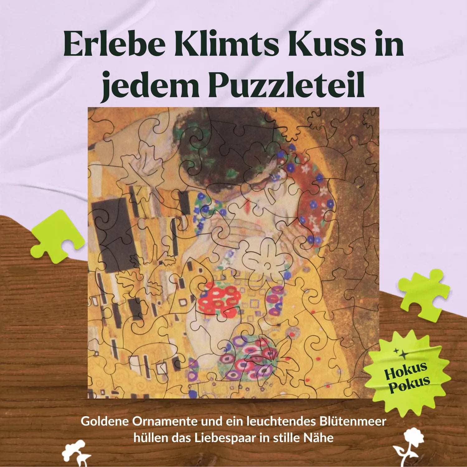 The Kiss | Gustav Klimt Wooden Puzzle (2D) MagicHolz