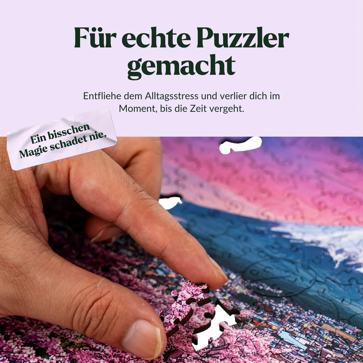 "The Magic of Cherry Blossoms at Mount Fuji" Wooden Puzzle (2D) MagicHolz