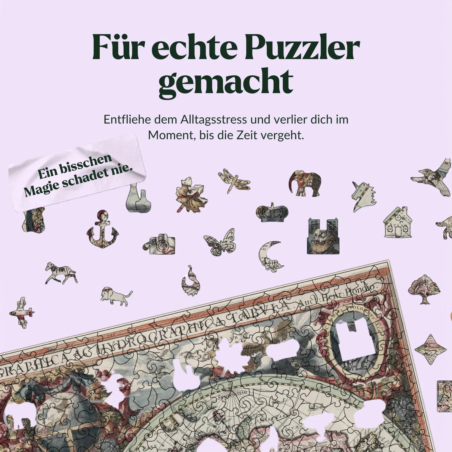 Ancient World Map | Henricus Hondius Wooden Puzzle (2D) MagicHolz