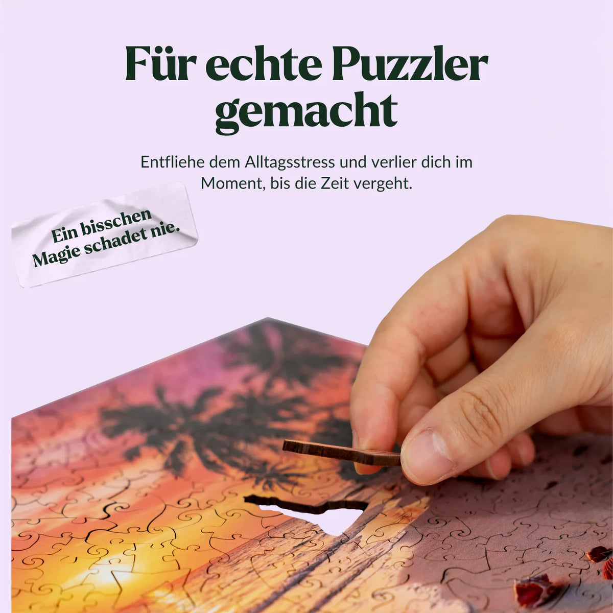 Houten puzzel ‘Zonsondergang aan zee’ (2D) MagicHolz
