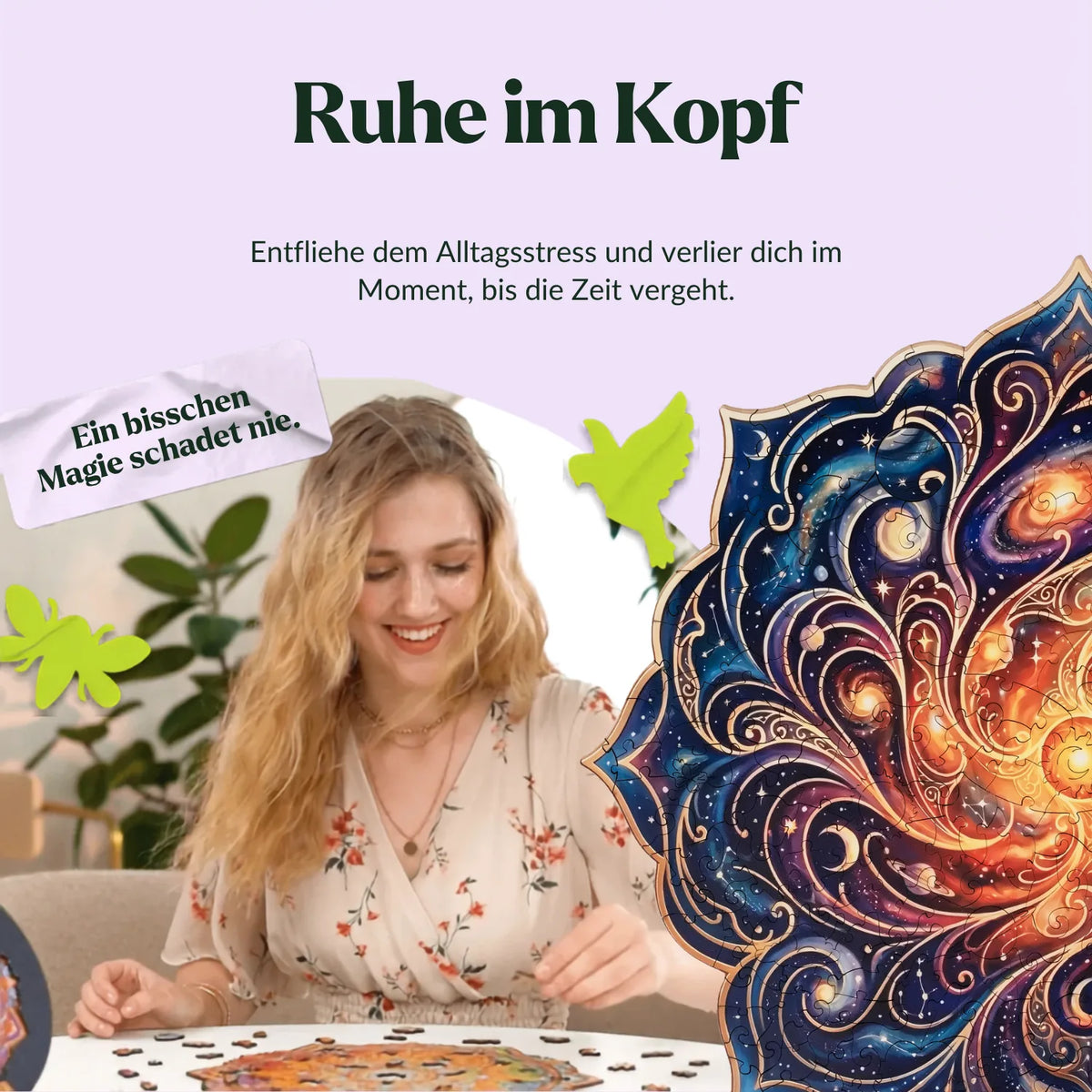 Golden Star Lotus Mandala Wooden Puzzle (2D) MagicHolz