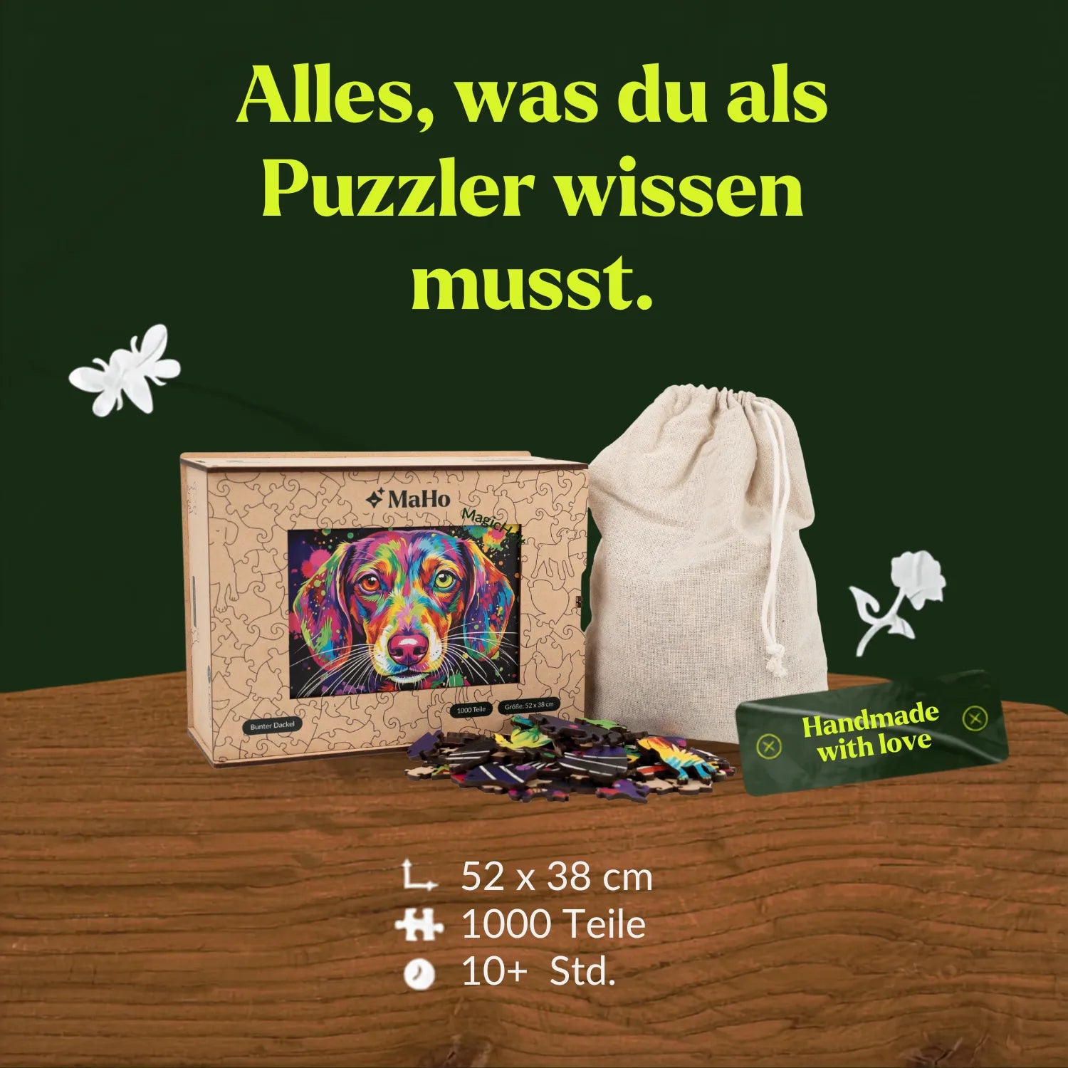 Colorful Dachshund Wooden Puzzle (2D) MagicHolz