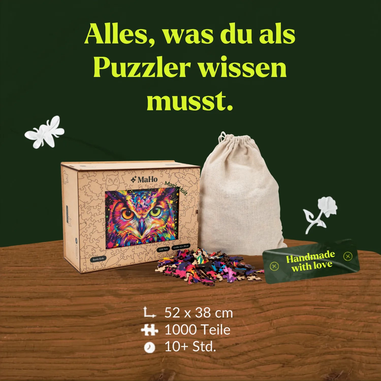 Colorful Owl Wooden Puzzle (2D) MagicHolz