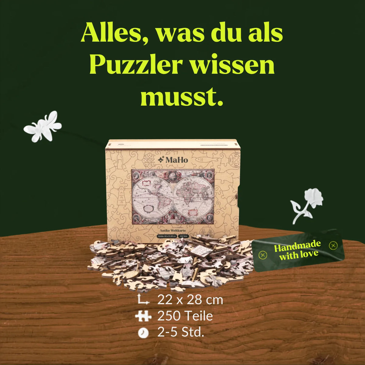 Ancient World Map | Henricus Hondius Wooden Puzzle (2D) MagicHolz