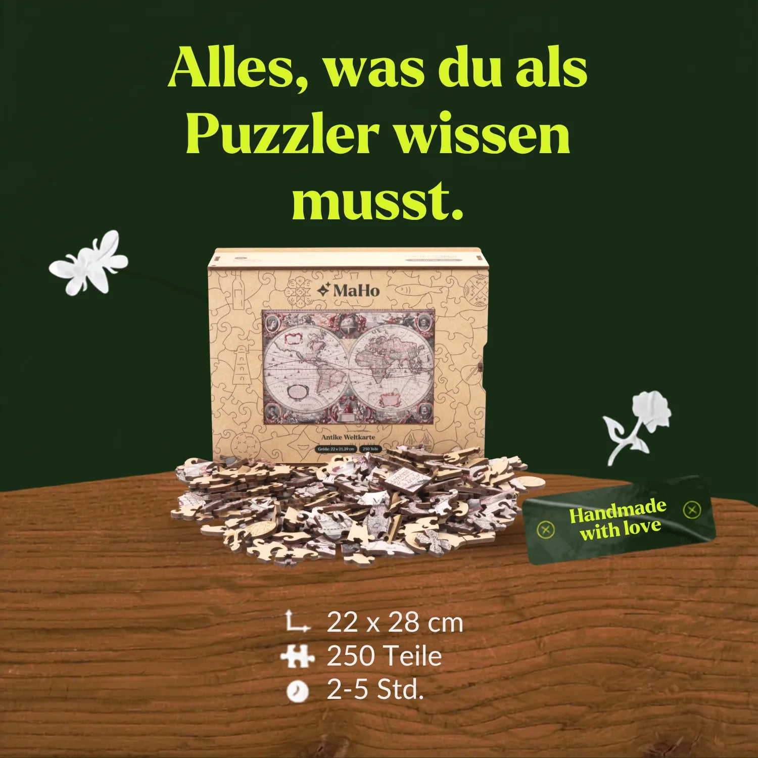 Ancient World Map | Henricus Hondius Wooden Puzzle (2D) MagicHolz