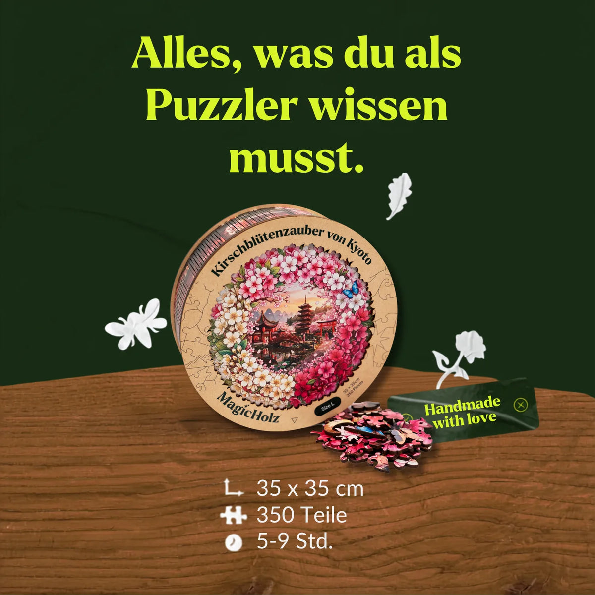 Kyoto Mandala Wooden Puzzle: The Magic of Cherry Blossoms (2D) MagicHolz